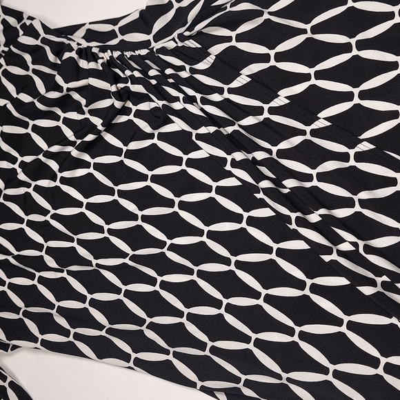 MSK BLACK & WHITE PRINT Midi Dress Size S - Picture 5 of 12